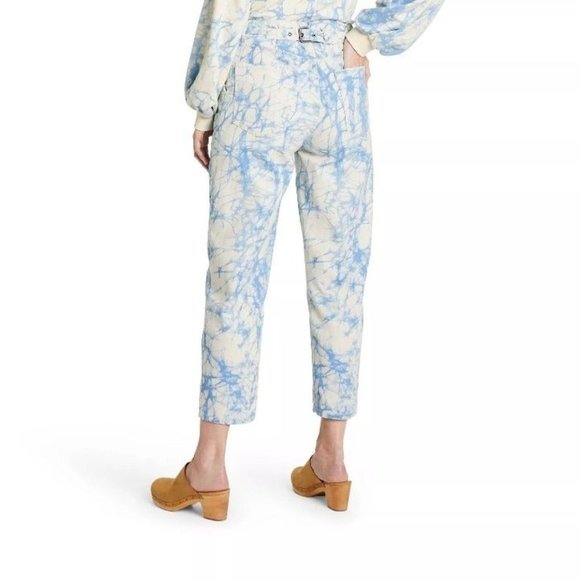 Rachel Comey Jeans 4 Marbled High Rise Tapered Blue 80s Style Target - Picture 11 of 13